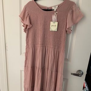 Midi dress by Perch/Blu Pepper in blush pink. NWT.